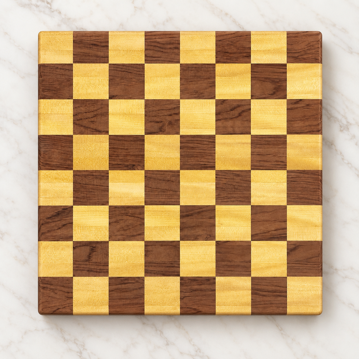 BUBINGA MIX CHECKERED SERVING AND CUTTING BOARD