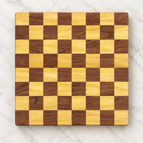 BUBINGA MIX CHECKERED SERVING AND CUTTING BOARD
