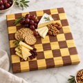 BUBINGA MIX CHECKERED SERVING AND CUTTING BOARD