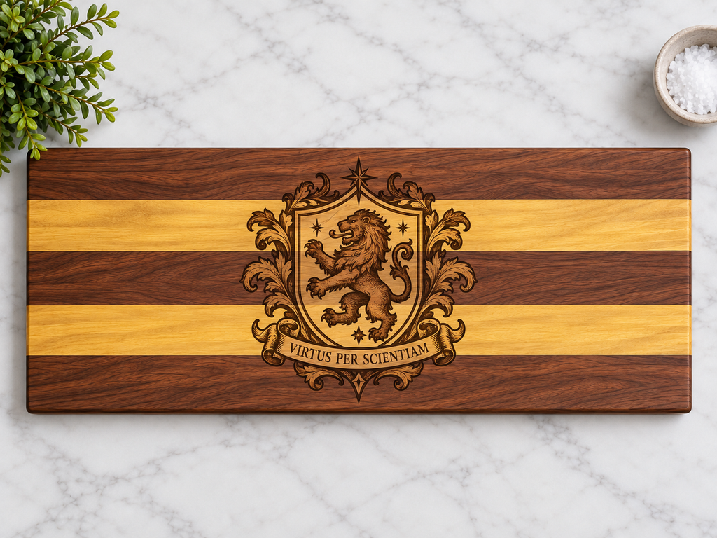 Bubinga Mix Charcuterie, Serving & Cutting Board, 24 × 10 in