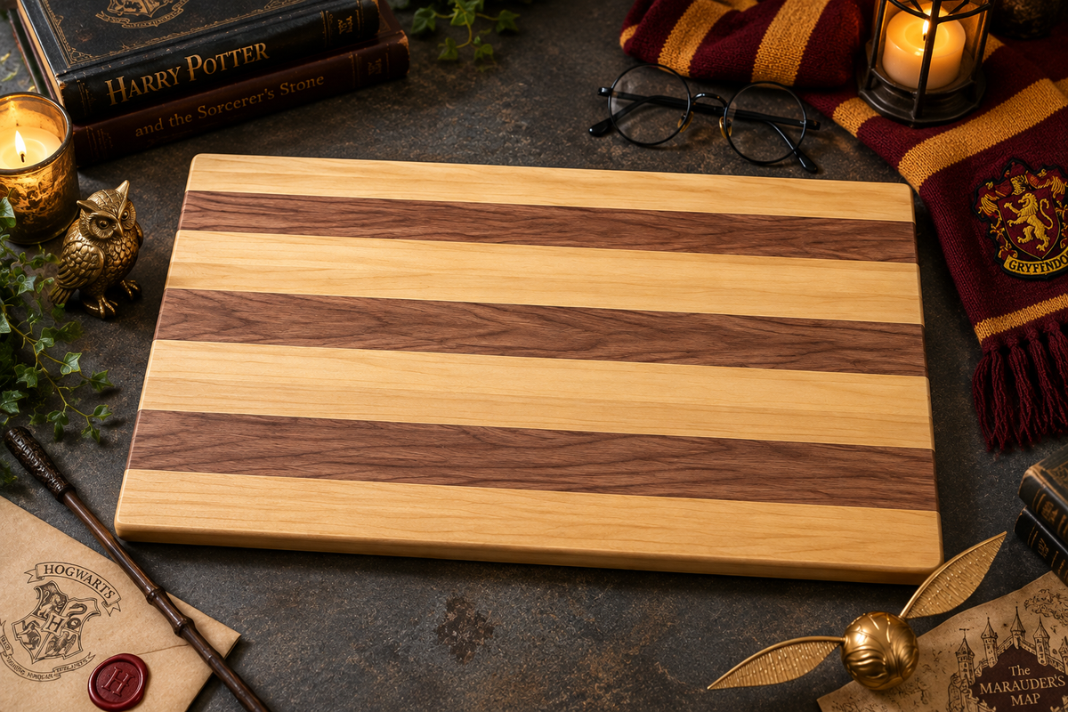 BUBINGA MIX SERVING AND CUTTING BOARD - 24" x 16"