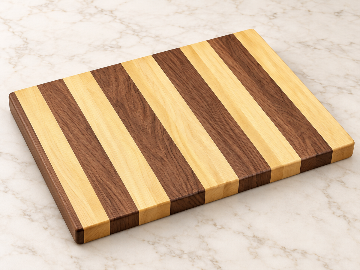 BUBINGA MIX SERVING AND CUTTING BOARD - 24" x 16"