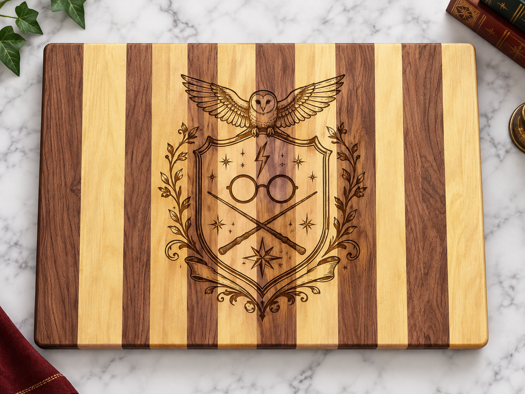 BUBINGA MIX SERVING AND CUTTING BOARD - 24" x 16"