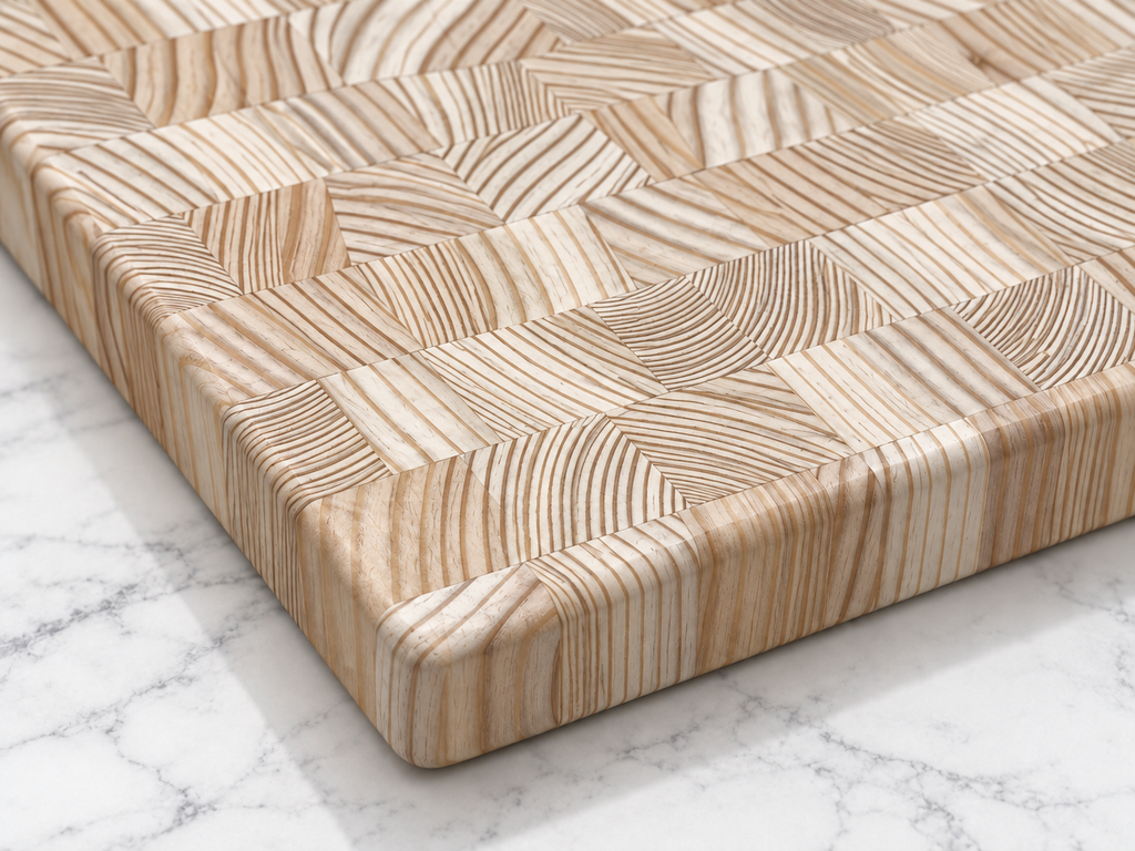 LARCHWOOD END GRAIN CUTTING AND SERVING BOARD