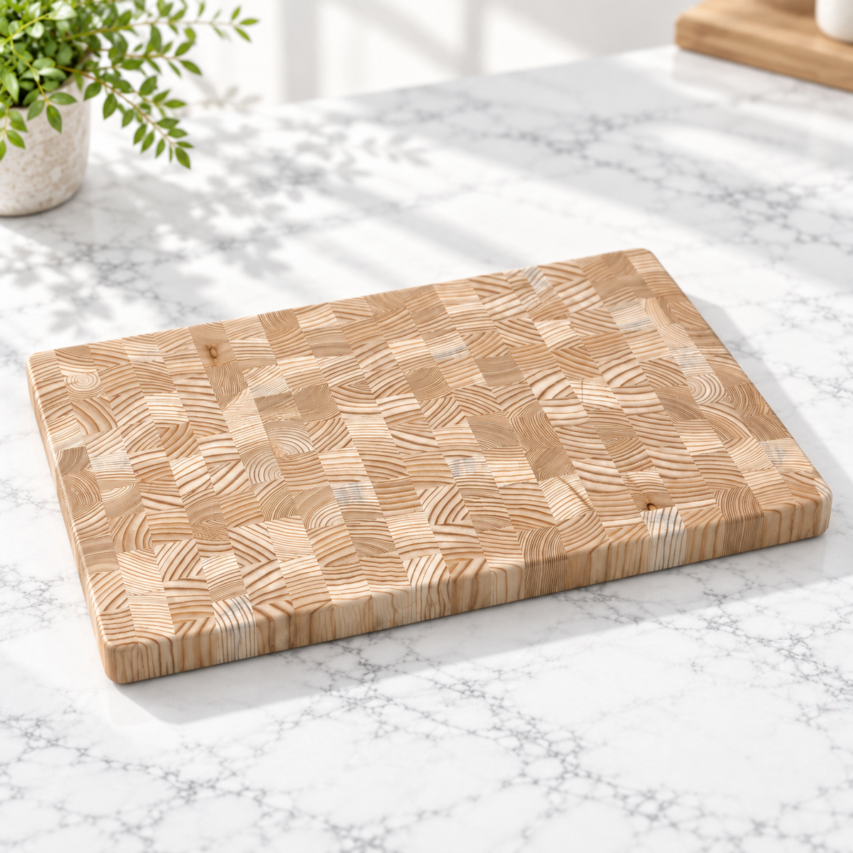 LARCHWOOD END GRAIN CUTTING AND SERVING BOARD