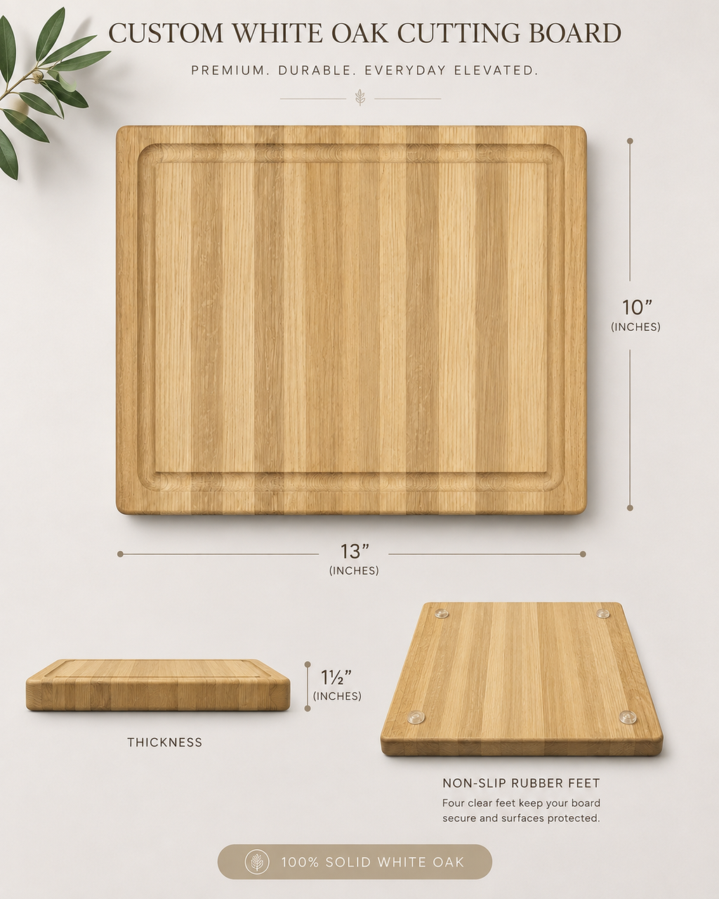 WHITE OAK CUTTING BOARD