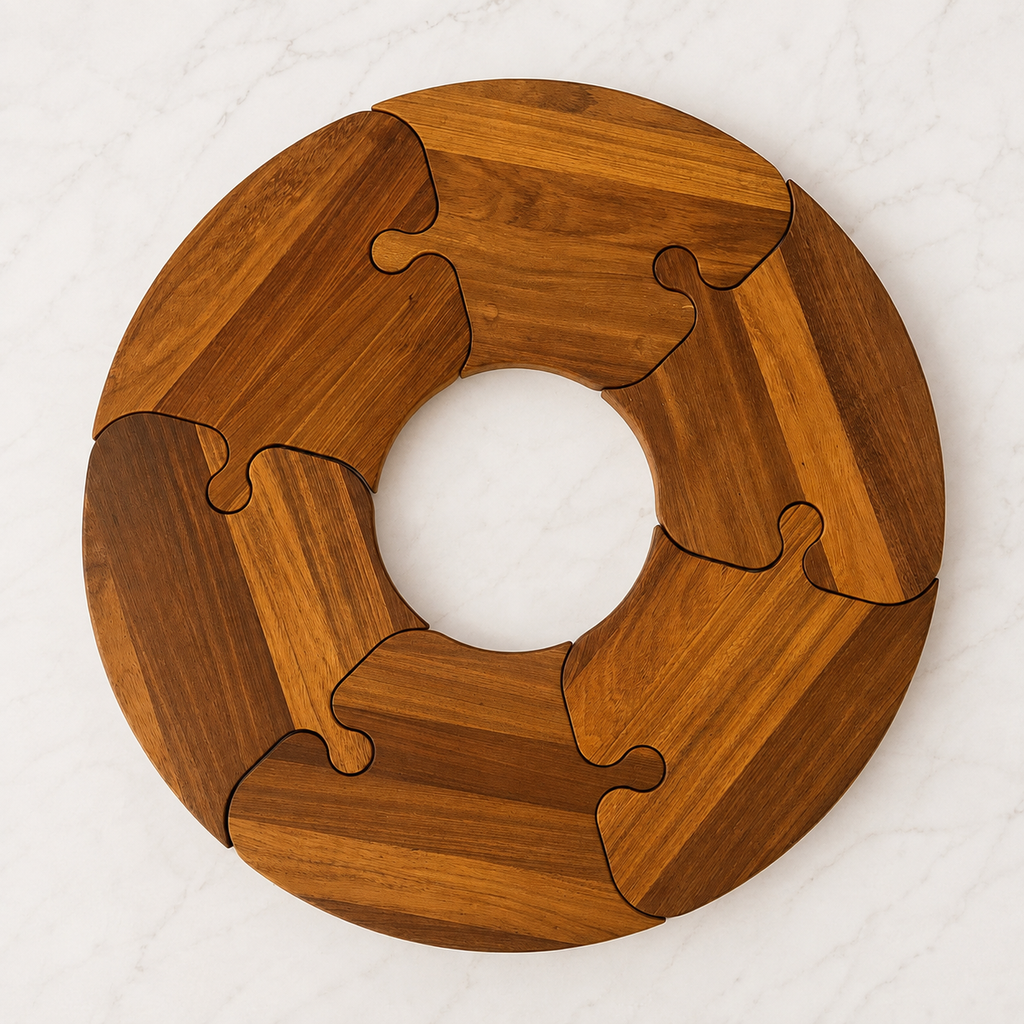 PUZZLE CHARCUTERIE & WINE BOARD – 6-PIECE SET